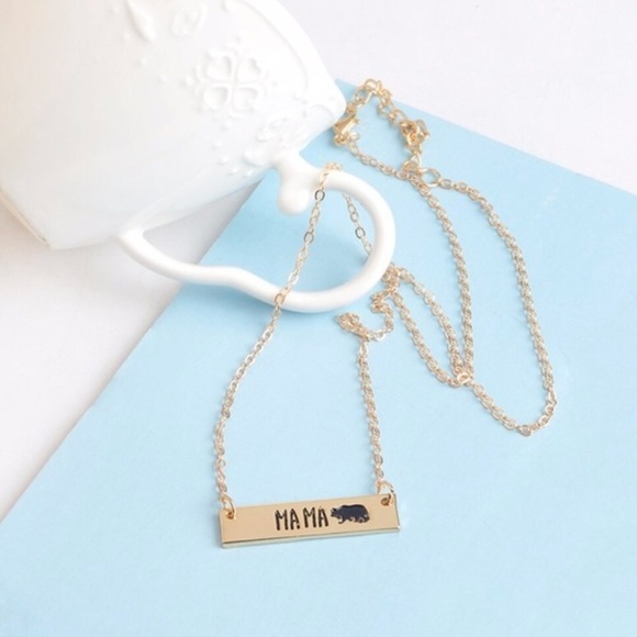 LAST ONE! Mama Bear Necklace Gold - Picture 2 of 3